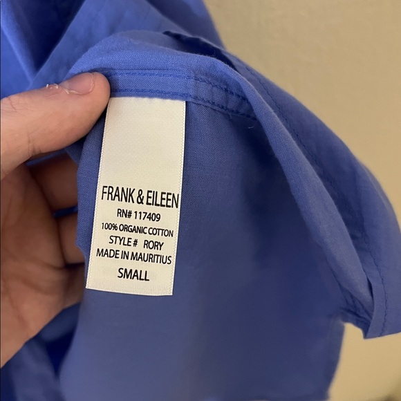 Frank & Eileen Rory Maxi Shirt Dress Periwinkle Button Front Coastal Women’s S - Picture 6 of 7